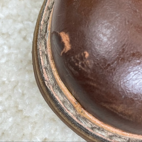 Steve Madden Brown Leather "Nunan" Lace Up Shoes - Size 13 - Picture 12 of 14